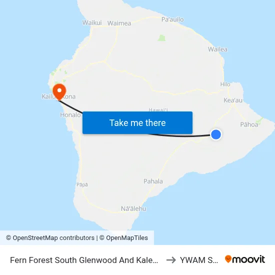 Fern Forest South Glenwood And Kaleponi Road to YWAM Ships map