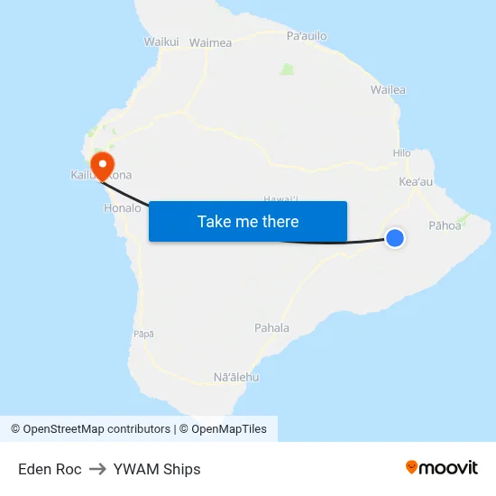 Eden Roc to YWAM Ships map