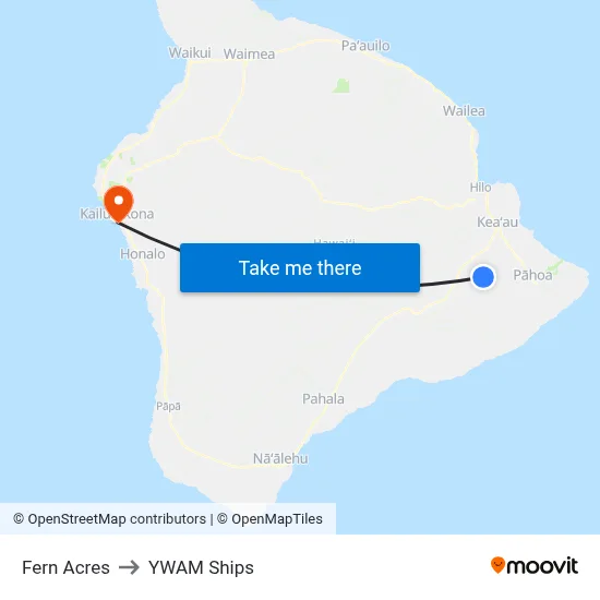 Fern Acres to YWAM Ships map