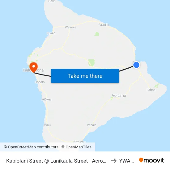 Kapiolani Street @ Lanikaula Street - Across From University Of Hawai'I-Hilo to YWAM Ships map