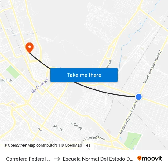 Carretera Federal 45, 8400 to Escuela Normal Del Estado De Chihuahua map