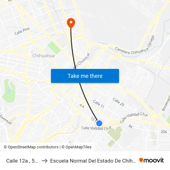 Calle 12a., 5003 to Escuela Normal Del Estado De Chihuahua map