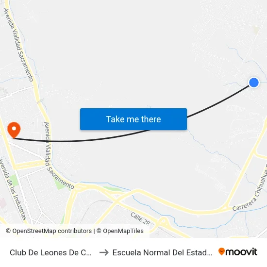 Club De Leones De Chihuahua, 700 to Escuela Normal Del Estado De Chihuahua map