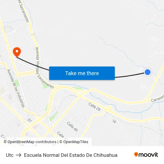 Utc to Escuela Normal Del Estado De Chihuahua map