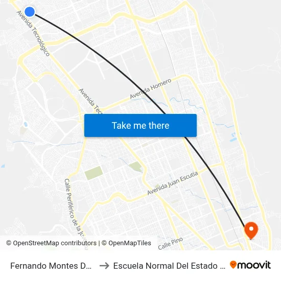 Fernando Montes De Oca, 1221 to Escuela Normal Del Estado De Chihuahua map