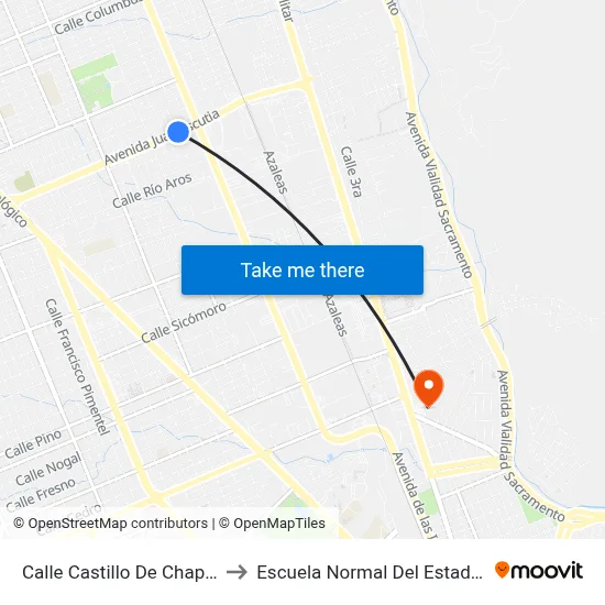 Calle Castillo De Chapultepec, 7500 to Escuela Normal Del Estado De Chihuahua map