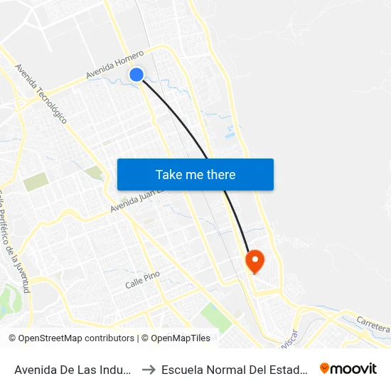Avenida De Las Industrias, 11101 to Escuela Normal Del Estado De Chihuahua map
