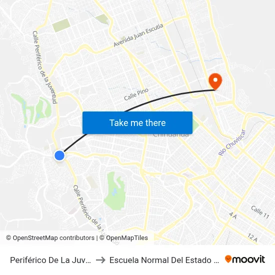 Periférico De La Juventud, 265 to Escuela Normal Del Estado De Chihuahua map
