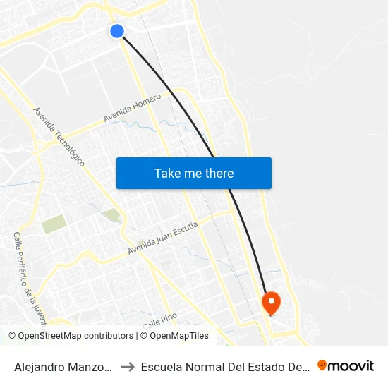 Alejandro Manzoni, 1763 to Escuela Normal Del Estado De Chihuahua map