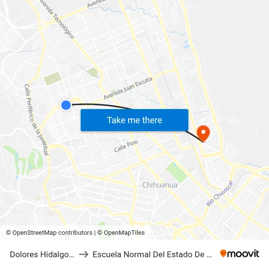 Dolores Hidalgo, 8108 to Escuela Normal Del Estado De Chihuahua map