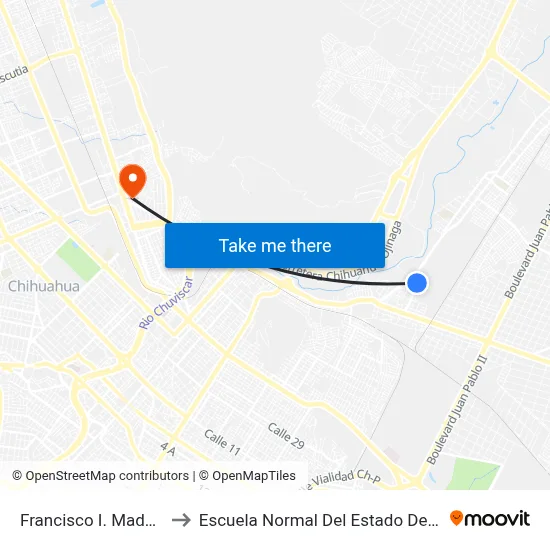 Francisco I. Madero, 308 to Escuela Normal Del Estado De Chihuahua map