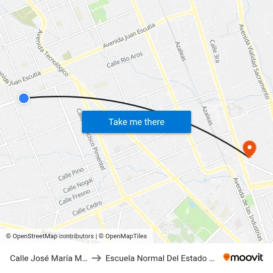 Calle José María Mata, 6913 to Escuela Normal Del Estado De Chihuahua map