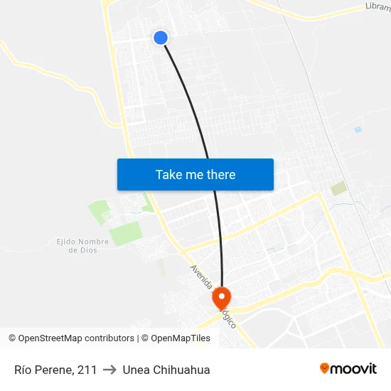 Río Perene, 211 to Unea Chihuahua map