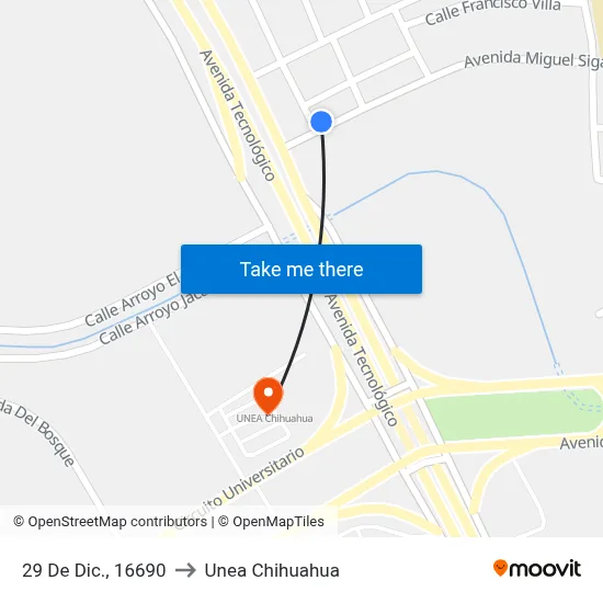 29 De Dic., 16690 to Unea Chihuahua map