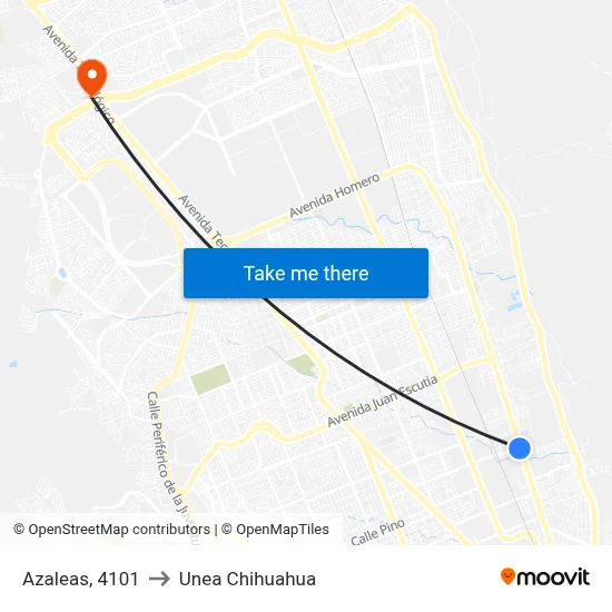 Azaleas, 4101 to Unea Chihuahua map