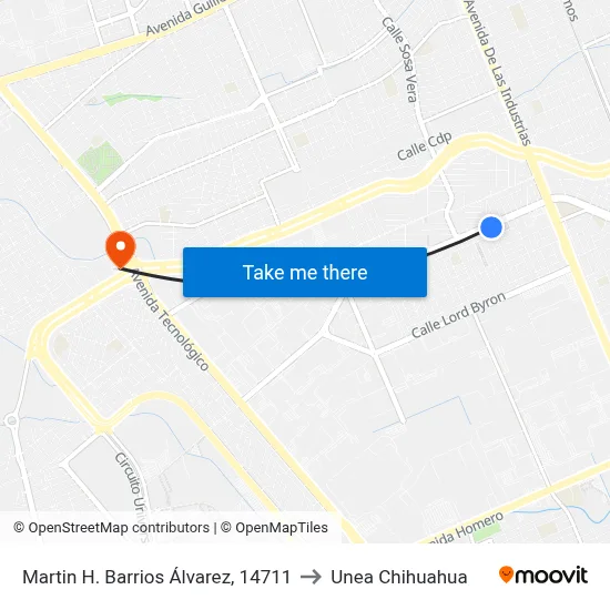 Martin H. Barrios Álvarez, 14711 to Unea Chihuahua map