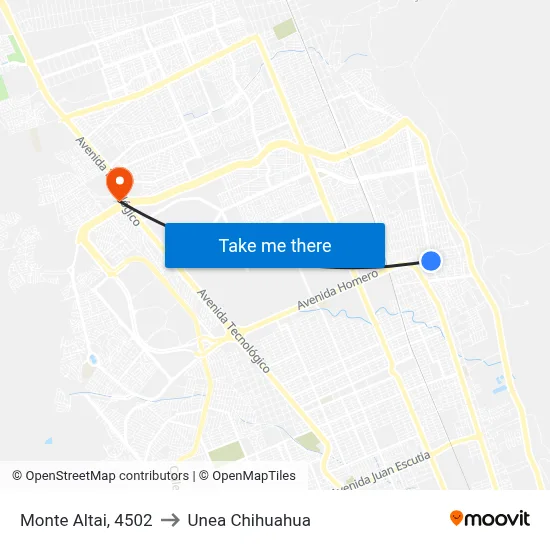 Monte Altai, 4502 to Unea Chihuahua map