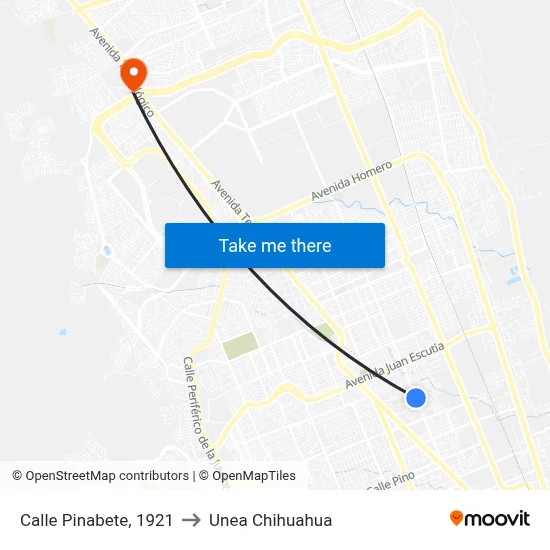 Calle Pinabete, 1921 to Unea Chihuahua map