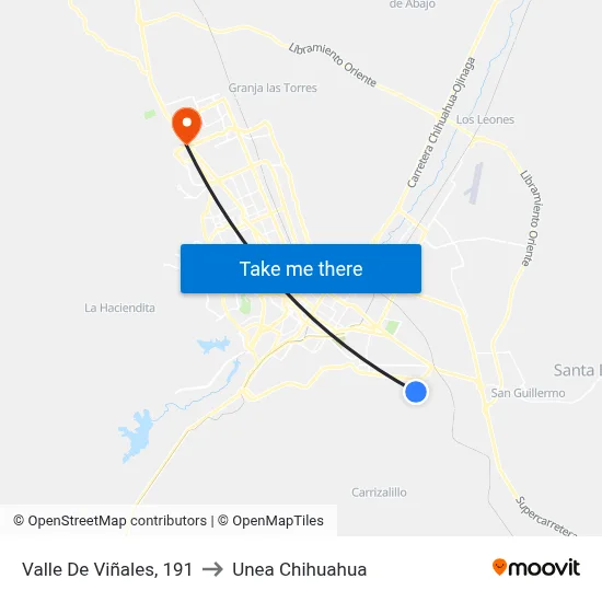 Valle De Viñales, 191 to Unea Chihuahua map