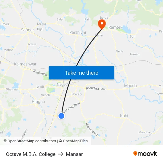 Octave M.B.A. College to Mansar map
