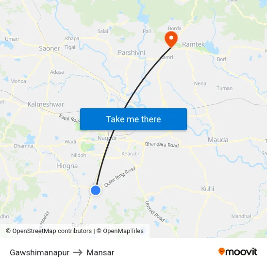 Gawshimanapur to Mansar map