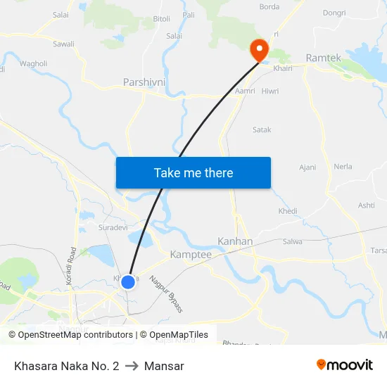 Khasara Naka No. 2 to Mansar map