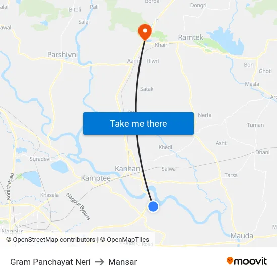 Gram Panchayat Neri to Mansar map