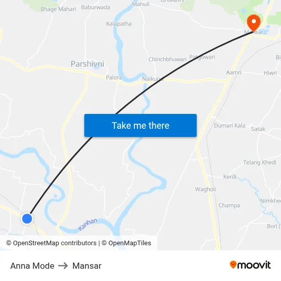 Anna Mode to Mansar map