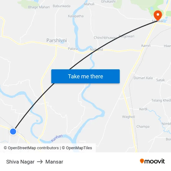 Shiva Nagar to Mansar map