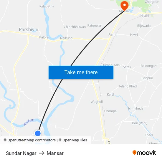 Sundar Nagar to Mansar map