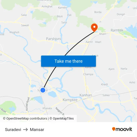 Suradevi to Mansar map