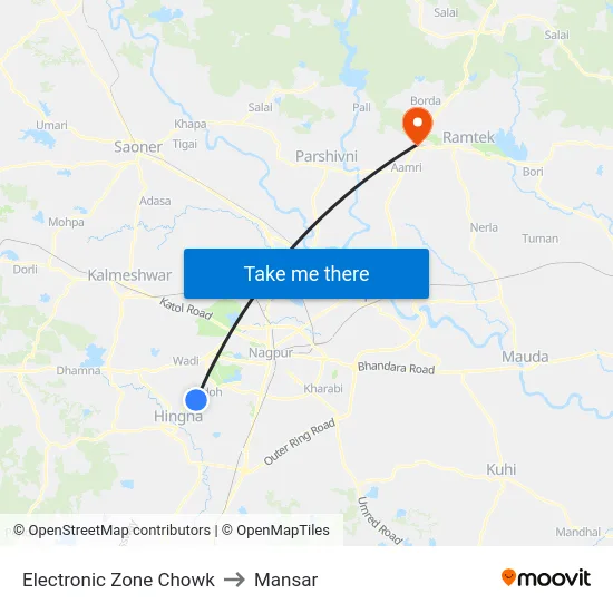 Electronic Zone Chowk to Mansar map