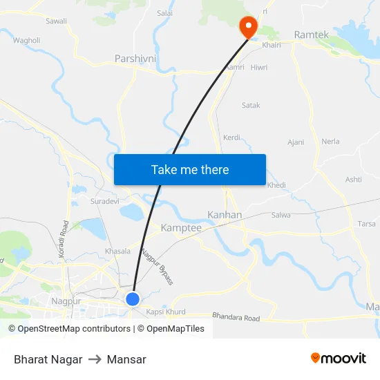 Bharat Nagar to Mansar map