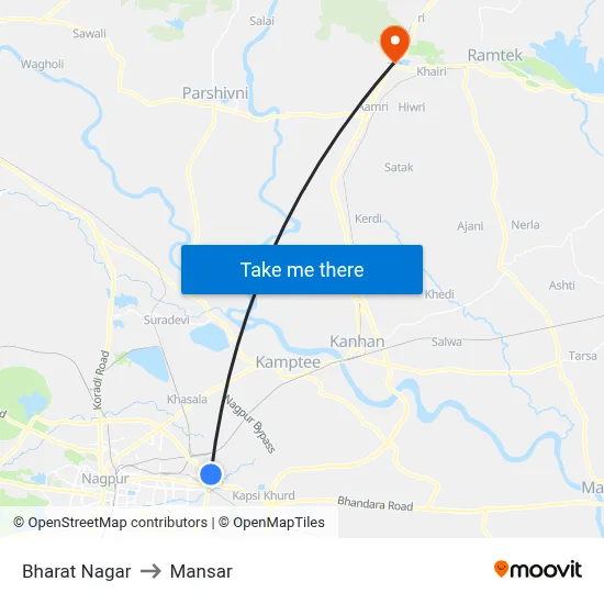 Bharat Nagar to Mansar map