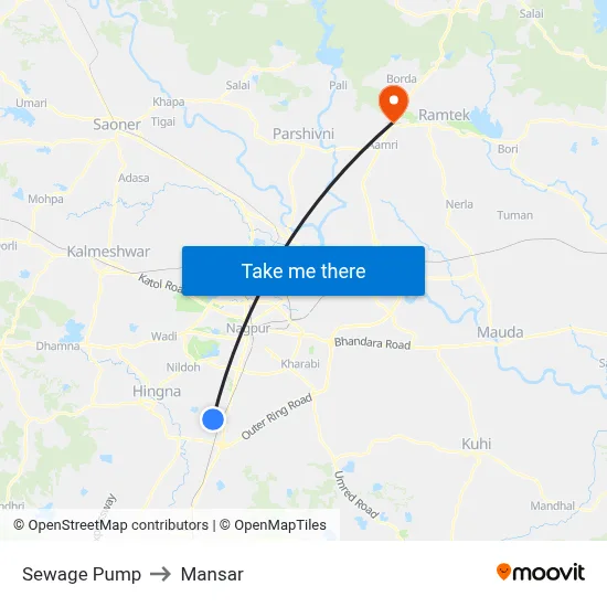 Sewage Pump to Mansar map