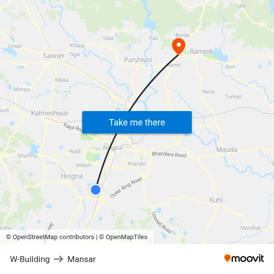 W-Building to Mansar map