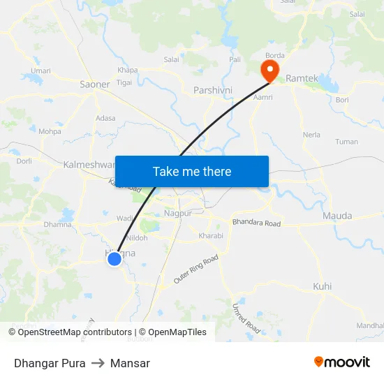 Dhangar Pura to Mansar map