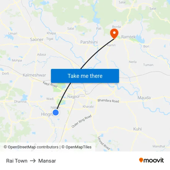 Rai Town to Mansar map