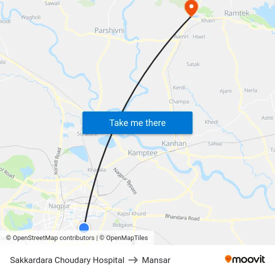 Sakkardara Choudary Hospital to Mansar map