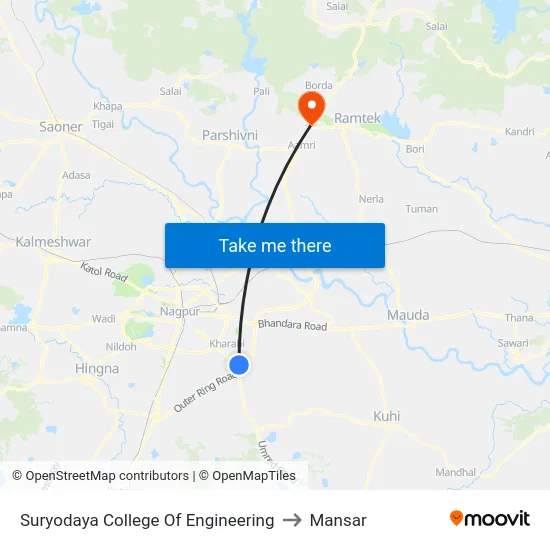 Suryodaya College Of Engineering to Mansar map