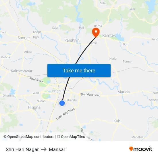 Shri Hari Nagar to Mansar map