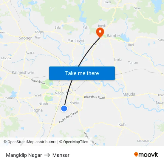Mangldip Nagar to Mansar map