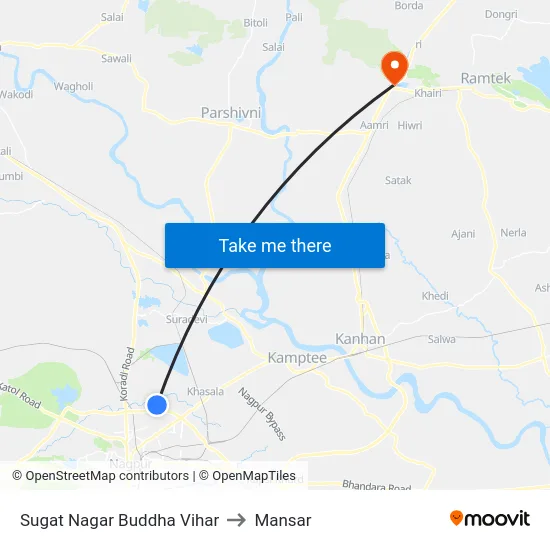 Sugat Nagar Buddha Vihar to Mansar map