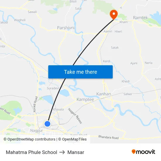 Mahatma Phule School to Mansar map