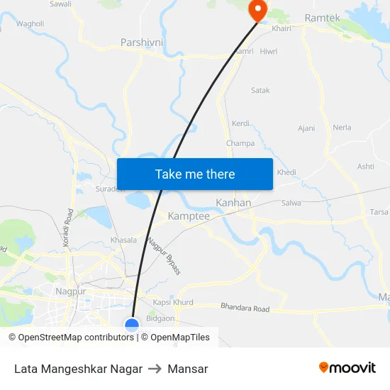 Lata Mangeshkar Nagar to Mansar map