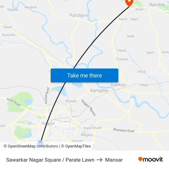 Sawarkar Nagar Square / Parate Lawn to Mansar map