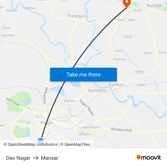 Deo Nagar to Mansar map