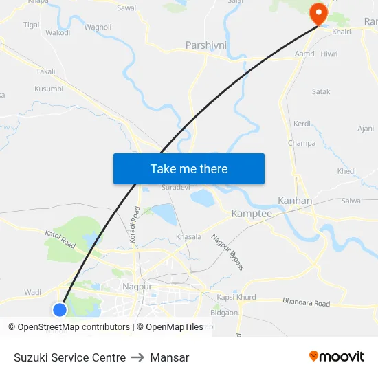 Suzuki Service Centre to Mansar map