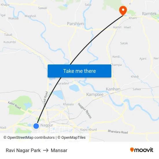 Ravi Nagar Park to Mansar map