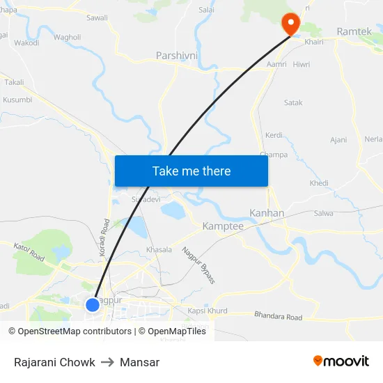 Rajarani Chowk to Mansar map